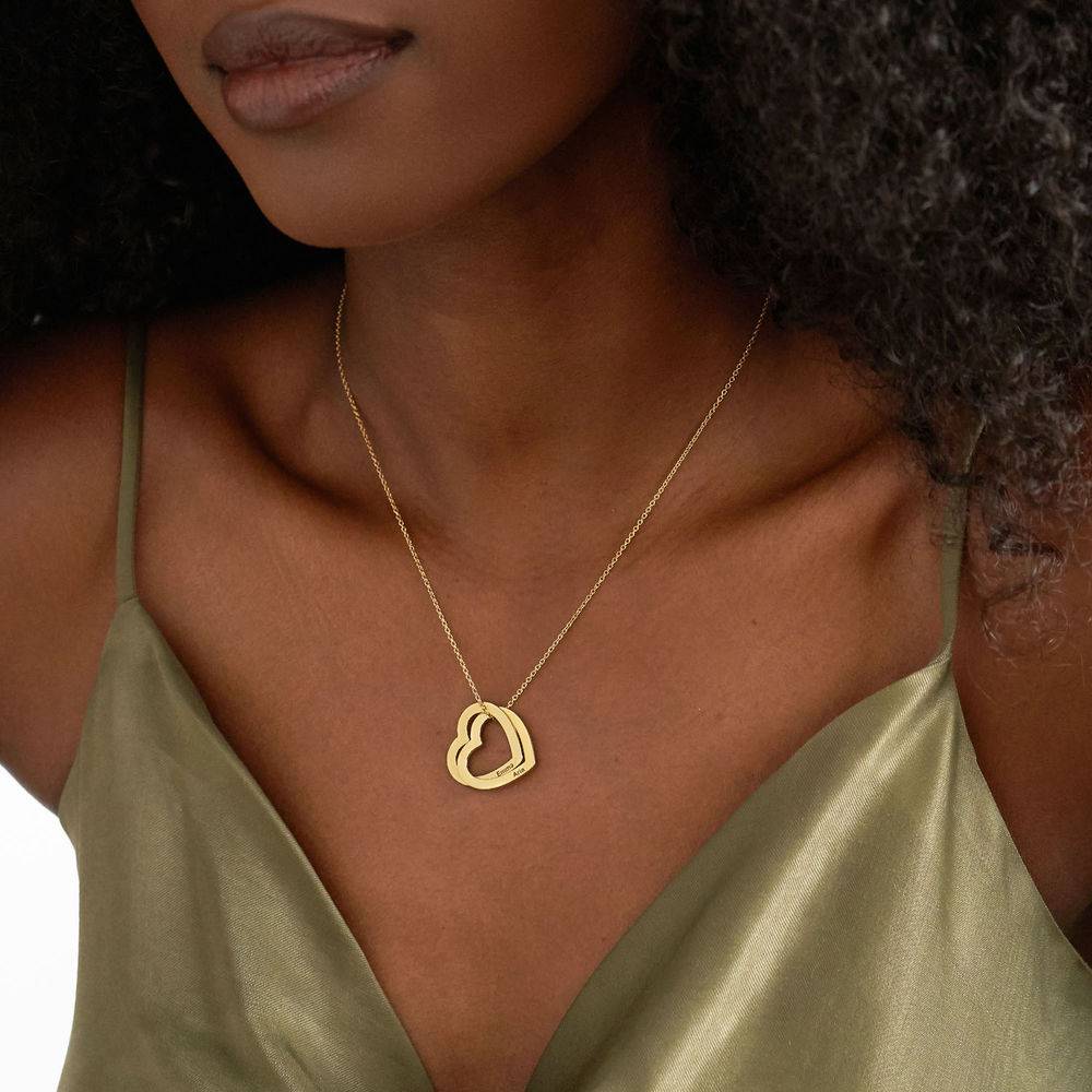 Claire Interlocking Hearts Necklace in 18k Gold Vermeil product photo