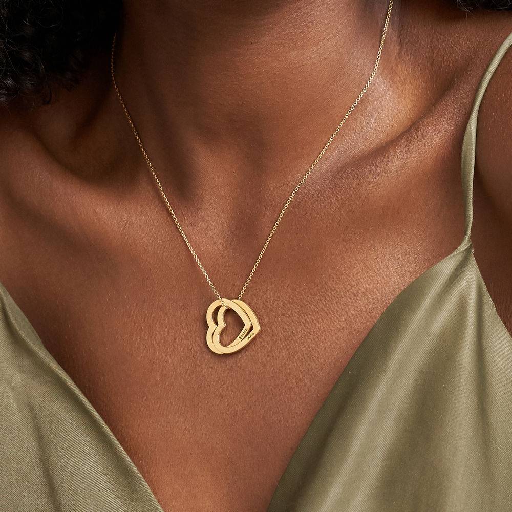 Claire Interlocking Hearts Necklace in 18k Gold Vermeil-3 product photo