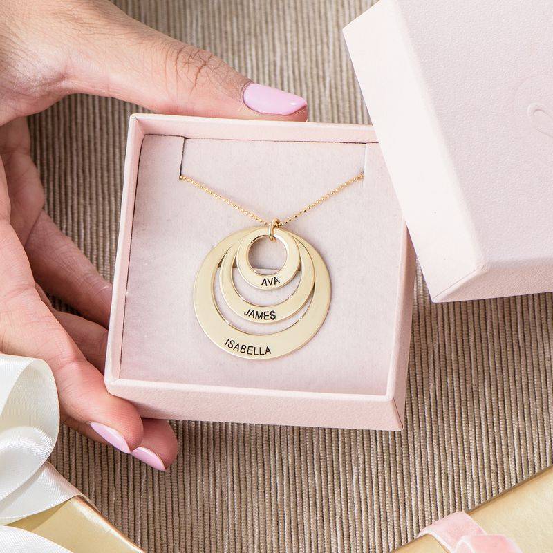 Jewelry for Moms - Three Disc Necklace in 10K Gold-2 product photo