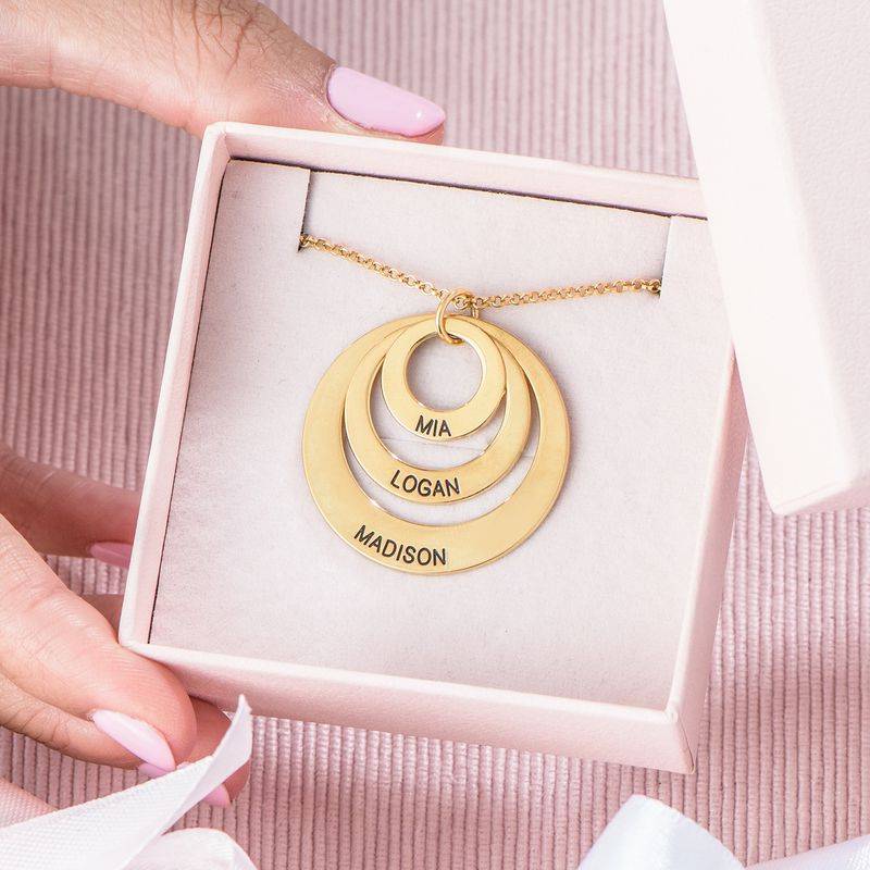 Jewelry for Moms - Three Disc Necklace in 18k Gold Plating-7 product photo