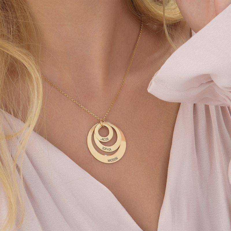 Jewelry for Moms - Three Disc Necklace in Vermeil-6 product photo
