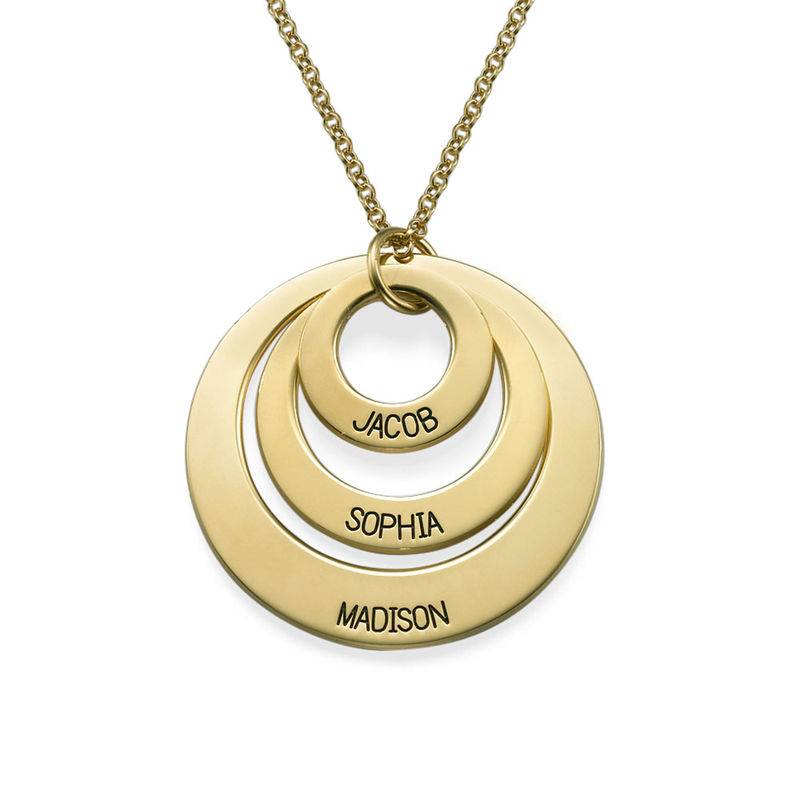 Jewelry for Moms - Three Disc Necklace in Vermeil-5 product photo