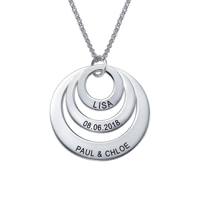 Jewelry for Moms - Three Disc Necklace in Sterling Silver-6 product photo