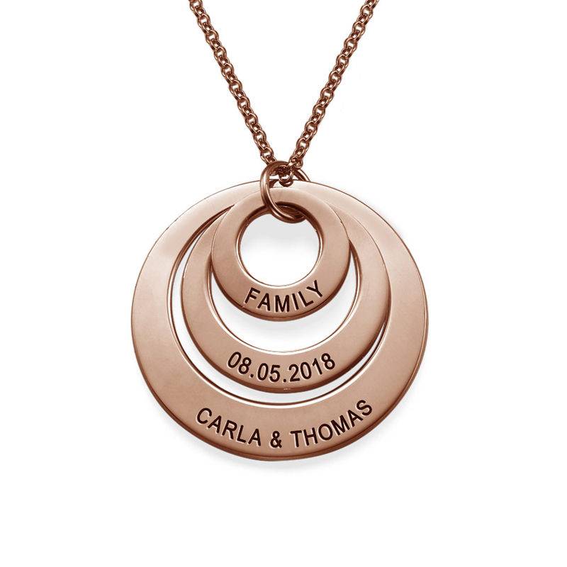 Jewelry for Moms - Three Disc Necklace with Rose Gold Plating-8 product photo