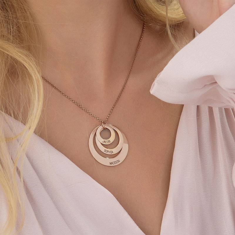 Jewelry for Moms - Three Disc Necklace with Rose Gold Plating-6 product photo