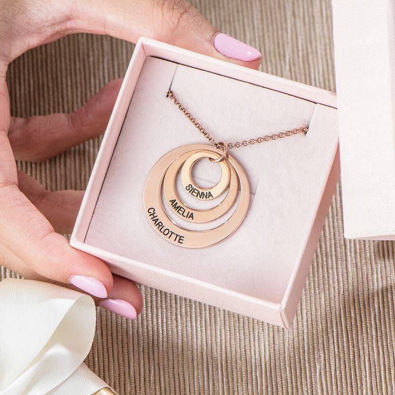 Jewelry for Moms - Three Disc Necklace with Rose Gold Plating-8 product photo