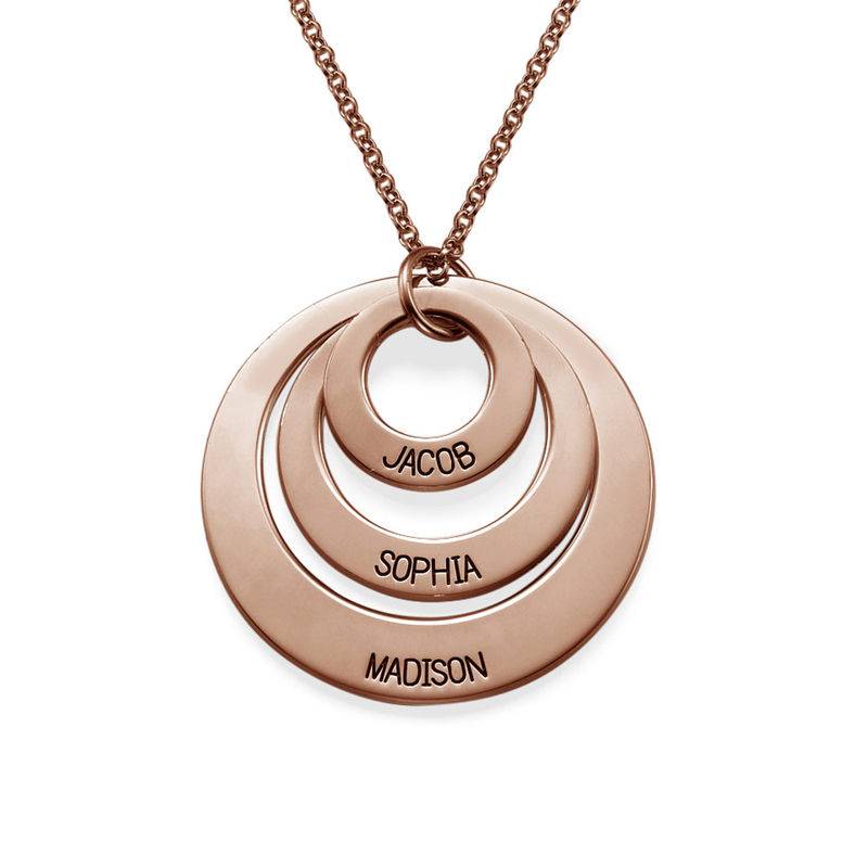 Jewelry for Moms - Three Disc Necklace with Rose Gold Plating-2 product photo