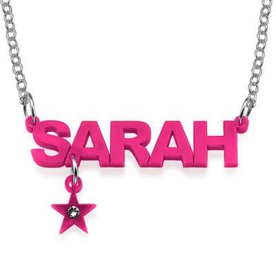 L.A. Style Color Name Necklace with your choice of charm-3 product photo