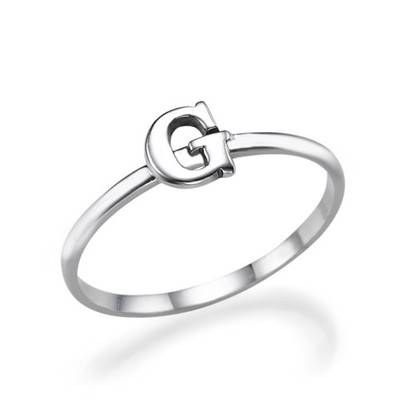 Letter Ring in Sterling Silver-3 product photo