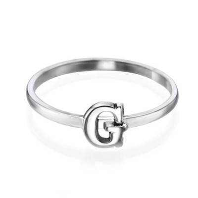 Letter Ring in Sterling Silver-7 product photo