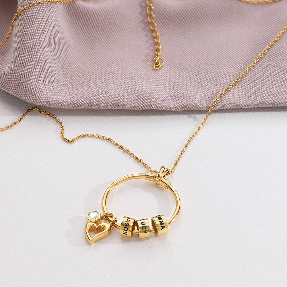 Linda Circle Pendant Necklace in Gold Vermeil with Lab – Created Diamond-2 product photo