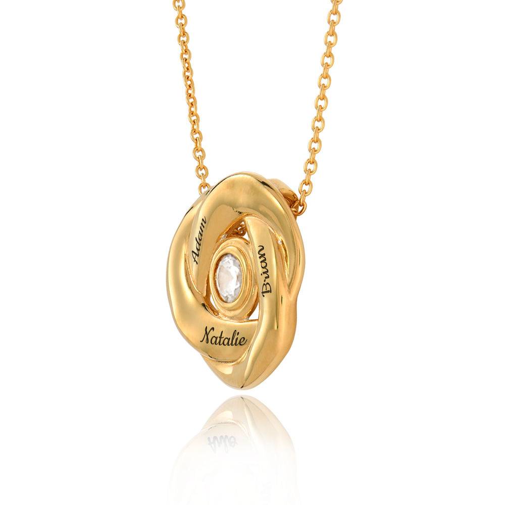 Love Knot 0.25 ct Diamond Necklace in 18k Gold Vermeil-5 product photo