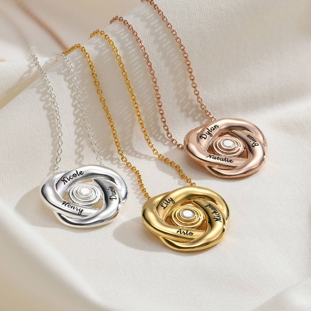 Love Knot Necklace in 18k Rose Gold Plating-3 product photo