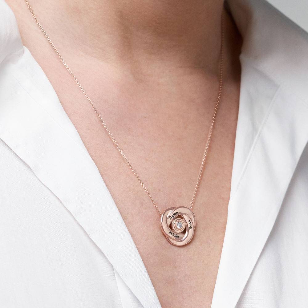 Love Knot Necklace in 18k Rose Gold Plating product photo