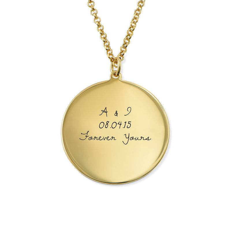 Handwritten Style Necklace in Sterling Silver with Gold Plating-2 product photo