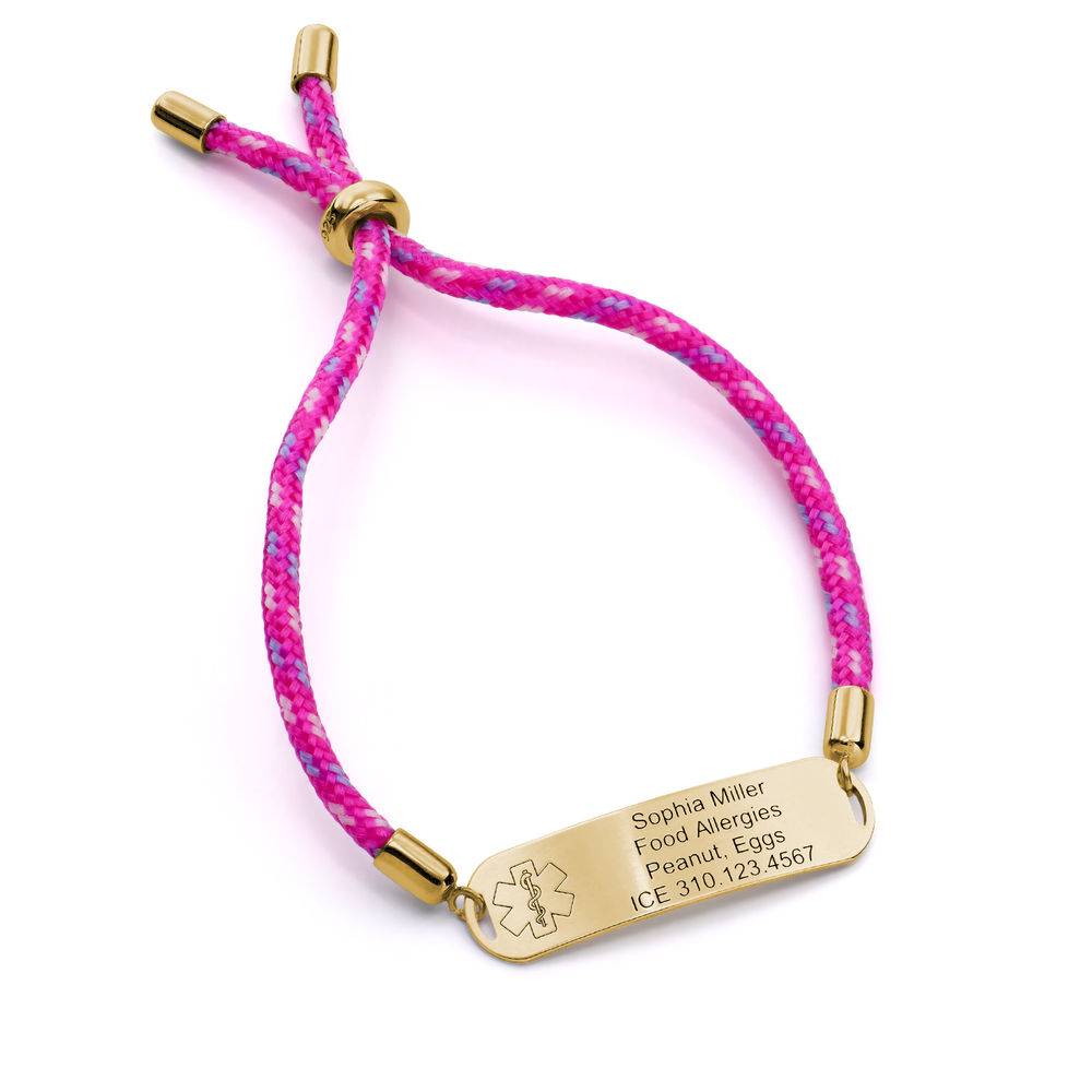 Medical ID Bracelet for Kids in 18K Gold Plating product photo