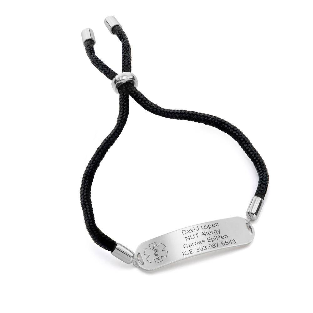 Medical ID Bracelet for Kids in Sterling Silver product photo