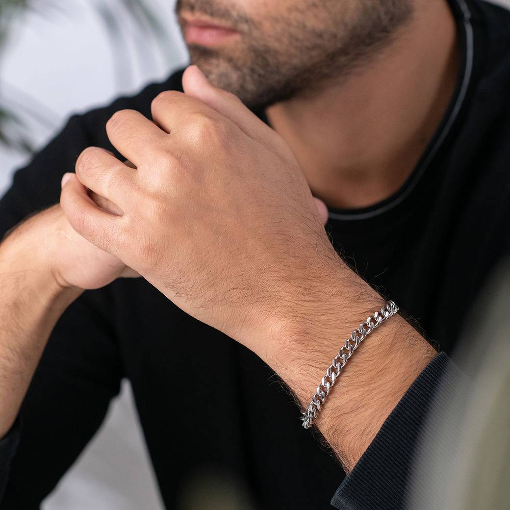 Men's Cuban Link Bracelet in Stainless Steel-3 product photo