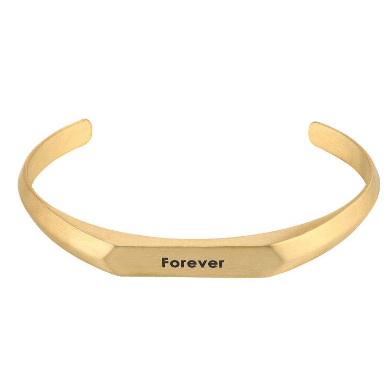 Men's Narrow Cuff Bracelet in 18k Gold Plating product photo