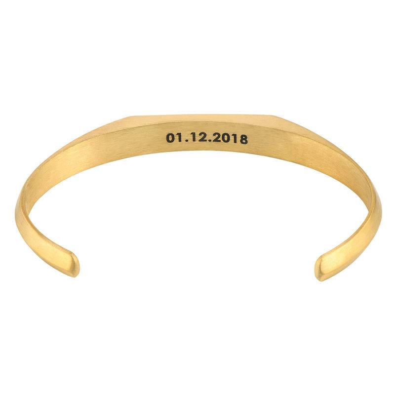 Men's Narrow Cuff Bracelet in 18k Gold Plating-1 product photo