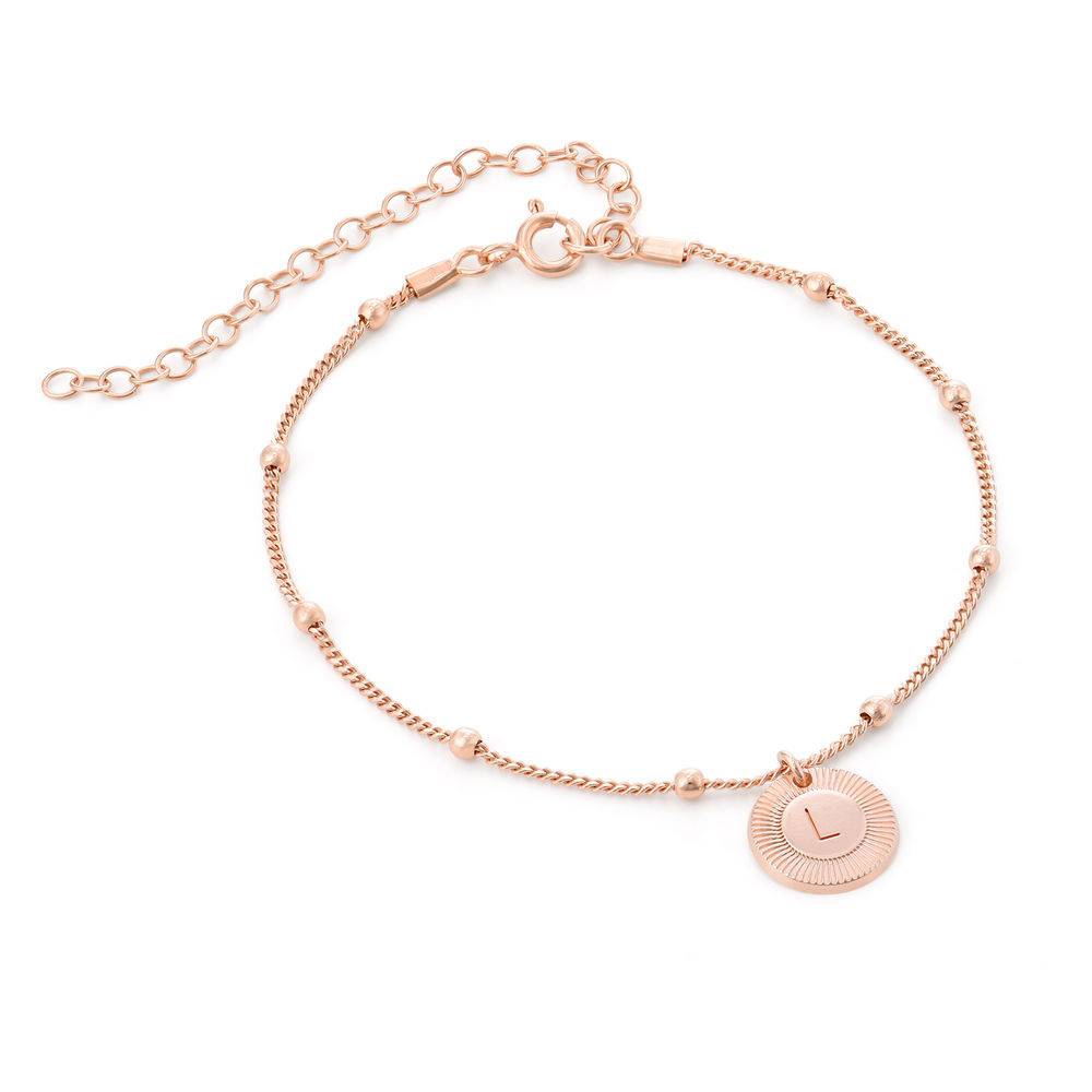 Mini Rayos Initial Bracelet / Anklet in 18k Rose Gold Plating-3 product photo