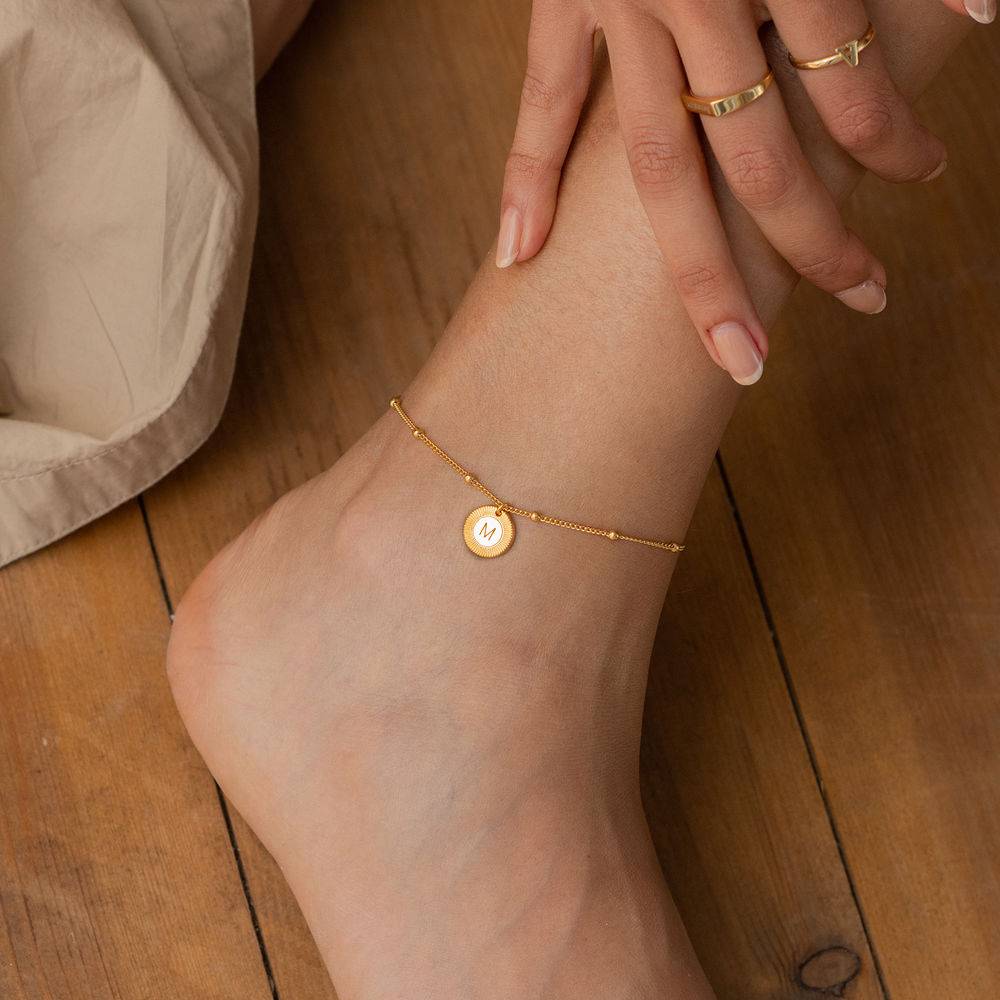 Mini Rayos Initial Bracelet / Anklet in Vermeil-1 product photo