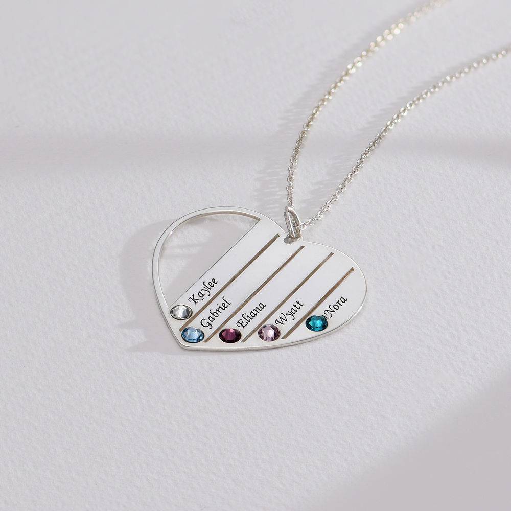 Mom Birthstone Necklace in Premium Silver-4 product photo