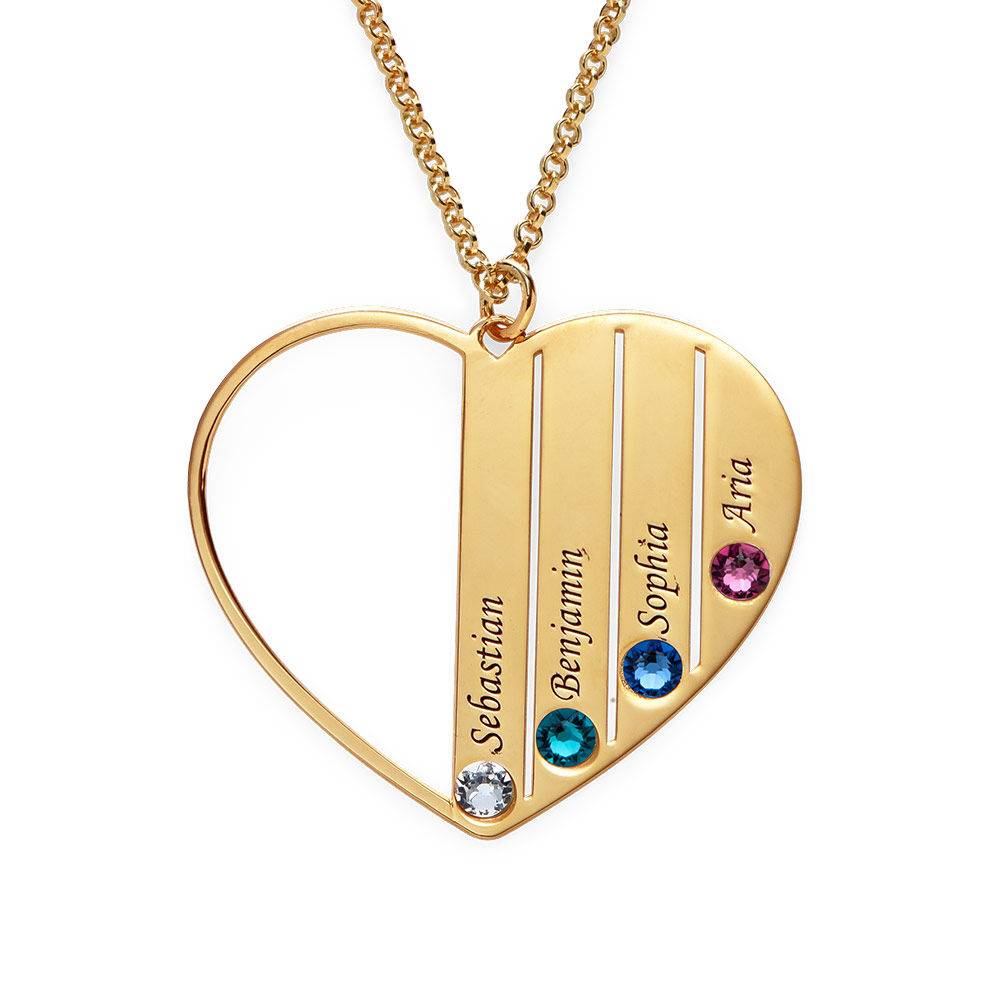 Mom Birthstone Necklace in Gold Plating-2 product photo