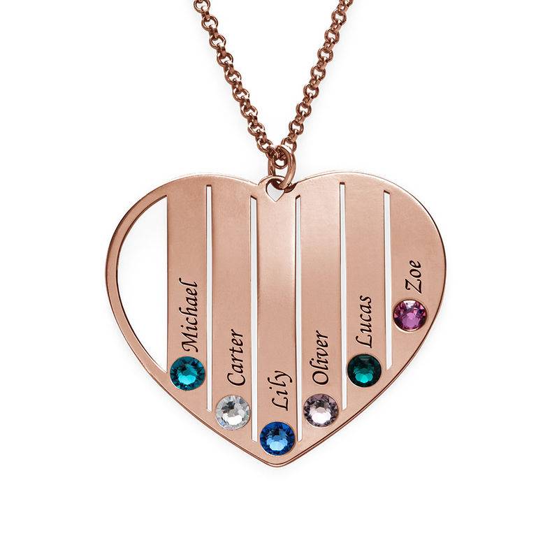 Mom Birthstone Necklace in Rose Gold Plating-1 product photo