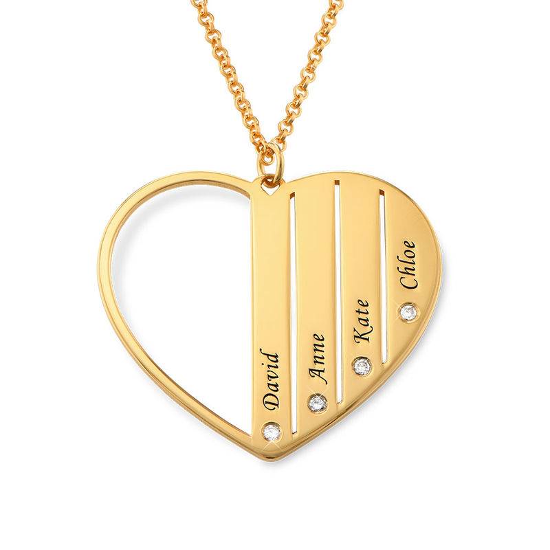 Mom Diamond Necklace in 18K Gold Vermeil-2 product photo