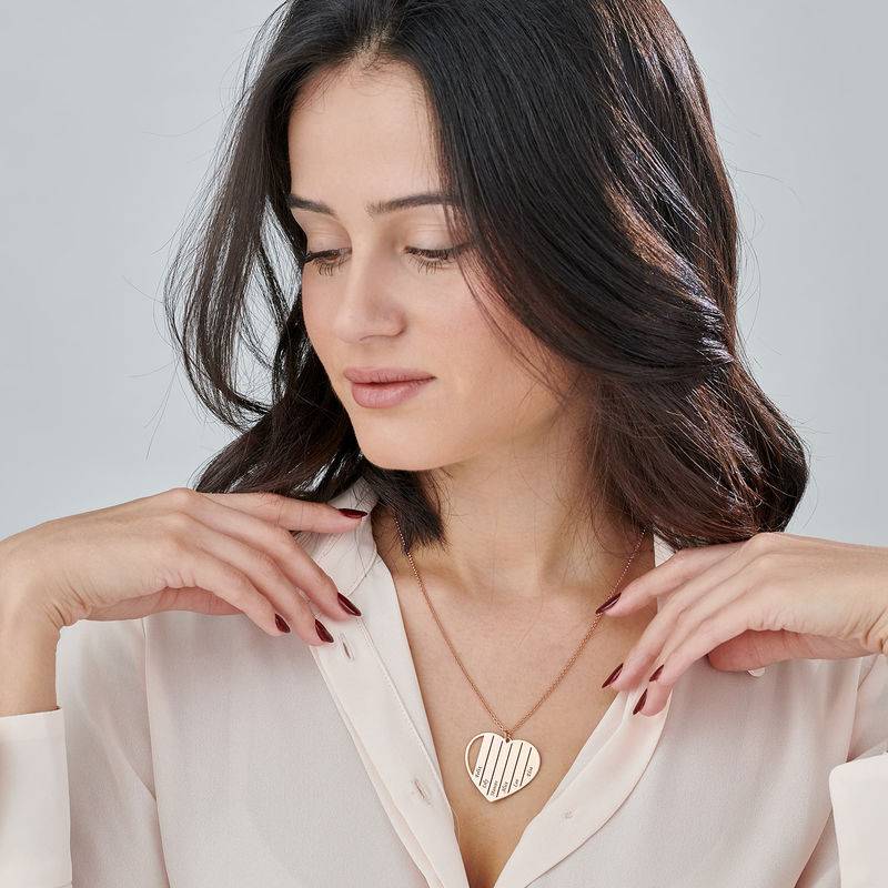 Mom Heart Necklace in Rose Gold Plating-5 product photo
