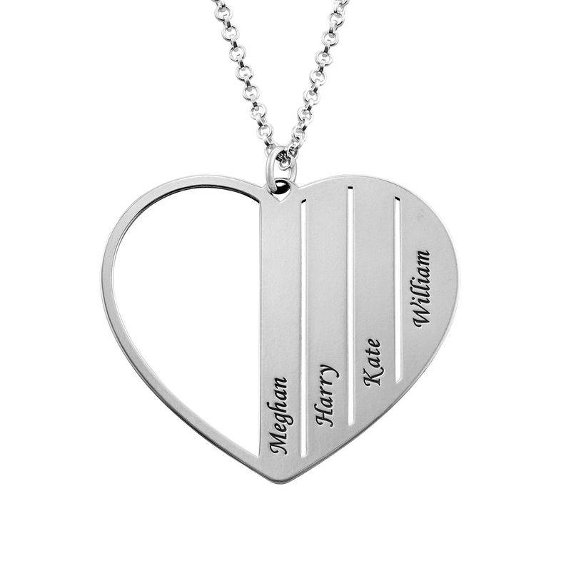 Mom Heart Necklace in Sterling Silver-1 product photo