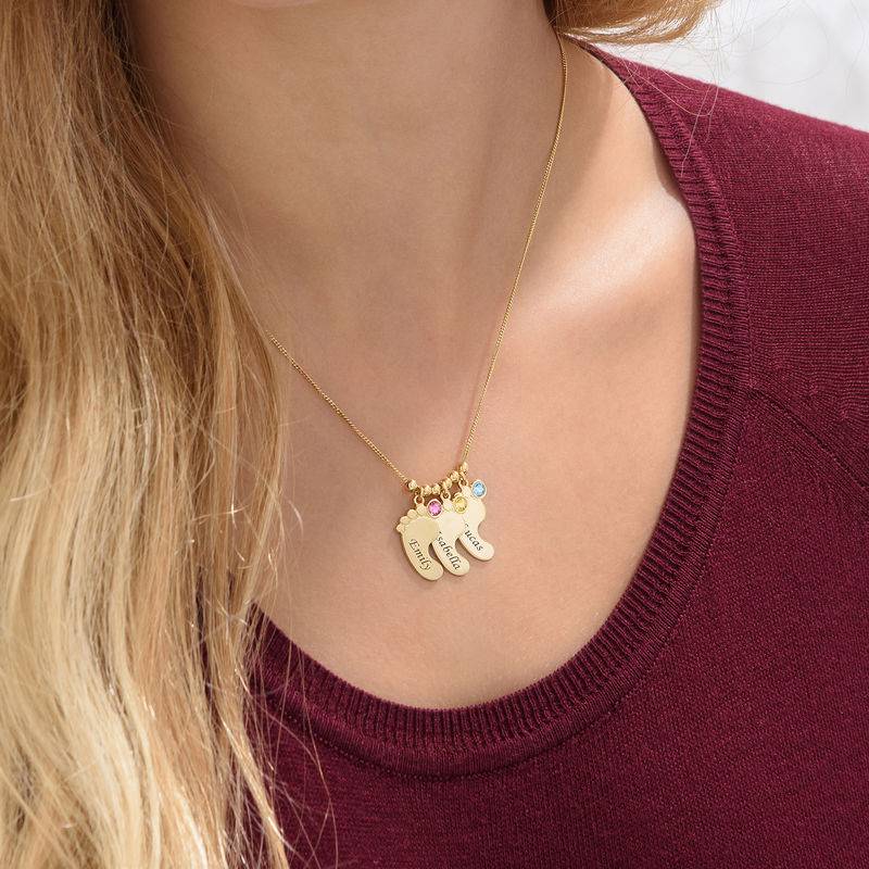 Mom Jewelry - Baby Feet Necklace with Gold Plating-6 product photo