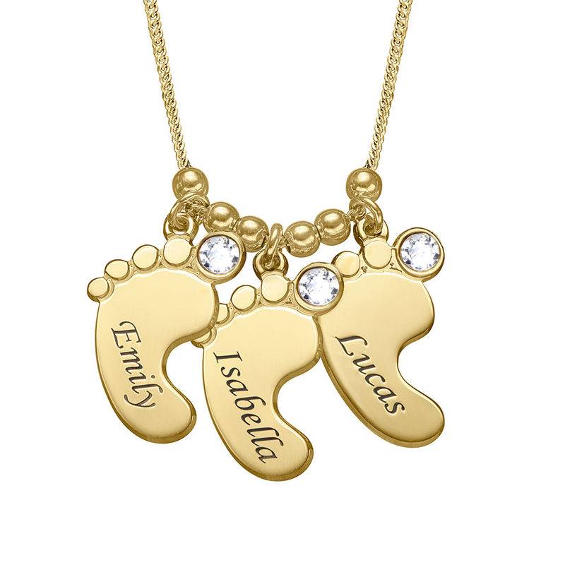 Mom Jewelry - Baby Feet Necklace with Gold Plating-3 product photo