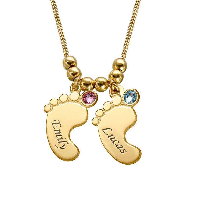 Mom Jewelry - Baby Feet Necklace with Gold Plating-3 product photo