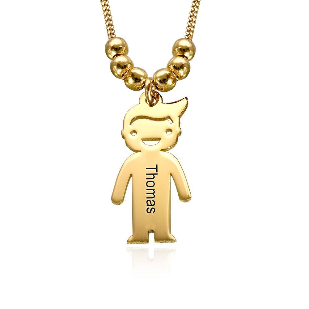 Mother’s Necklace with Engraved Children Charms-1 product photo