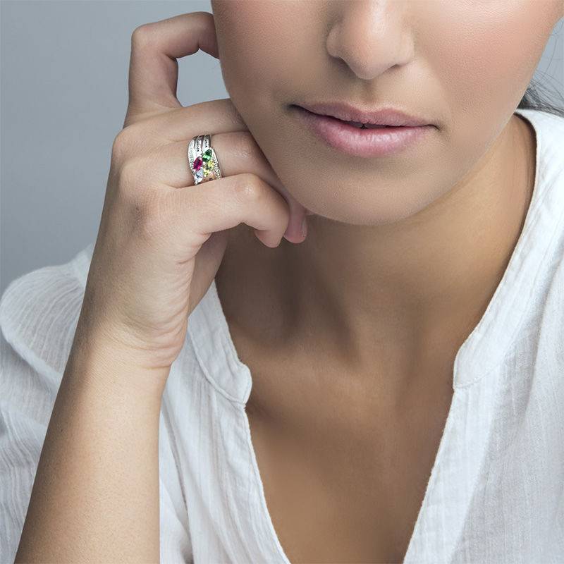 Mother Ring with Birthstones-4 product photo