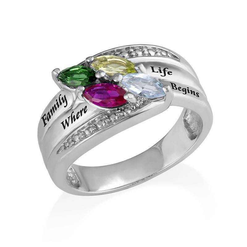 Mother Ring with Birthstones-3 product photo