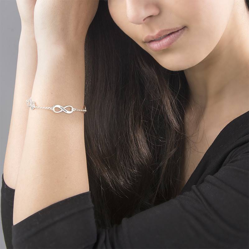 Multiple Infinity Bracelet in 14K White Gold-2 product photo