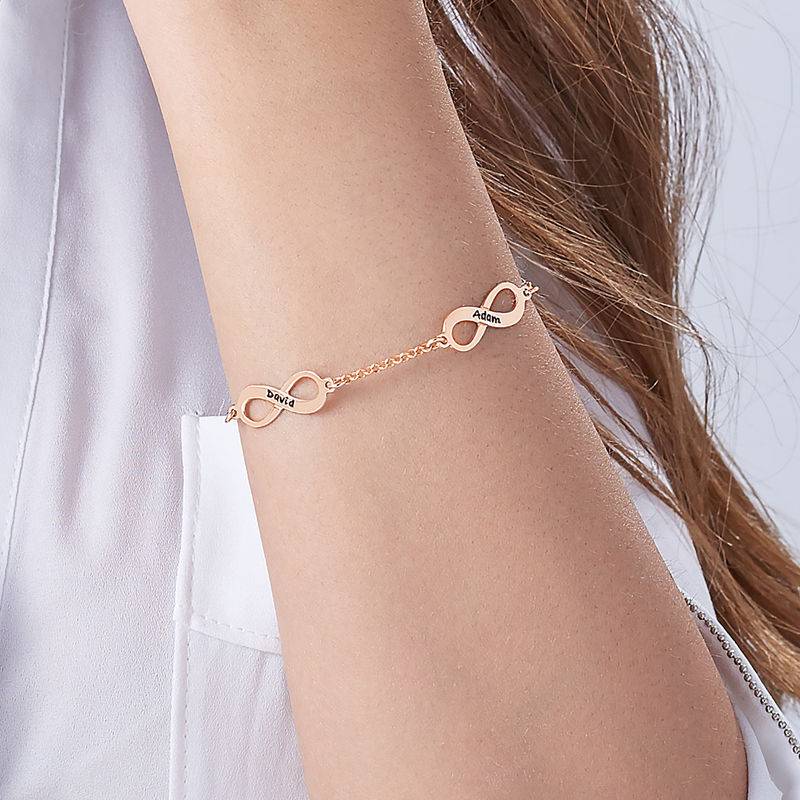 Multiple Infinity Bracelet with Rose Gold Plating-7 product photo
