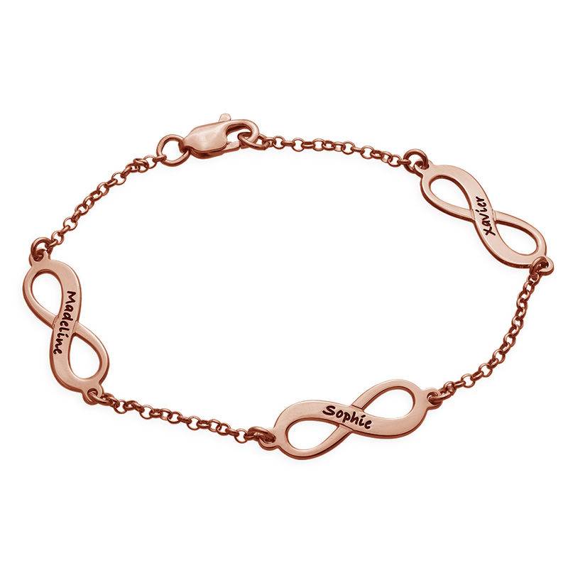 Multiple Infinity Bracelet with Rose Gold Plating-1 product photo