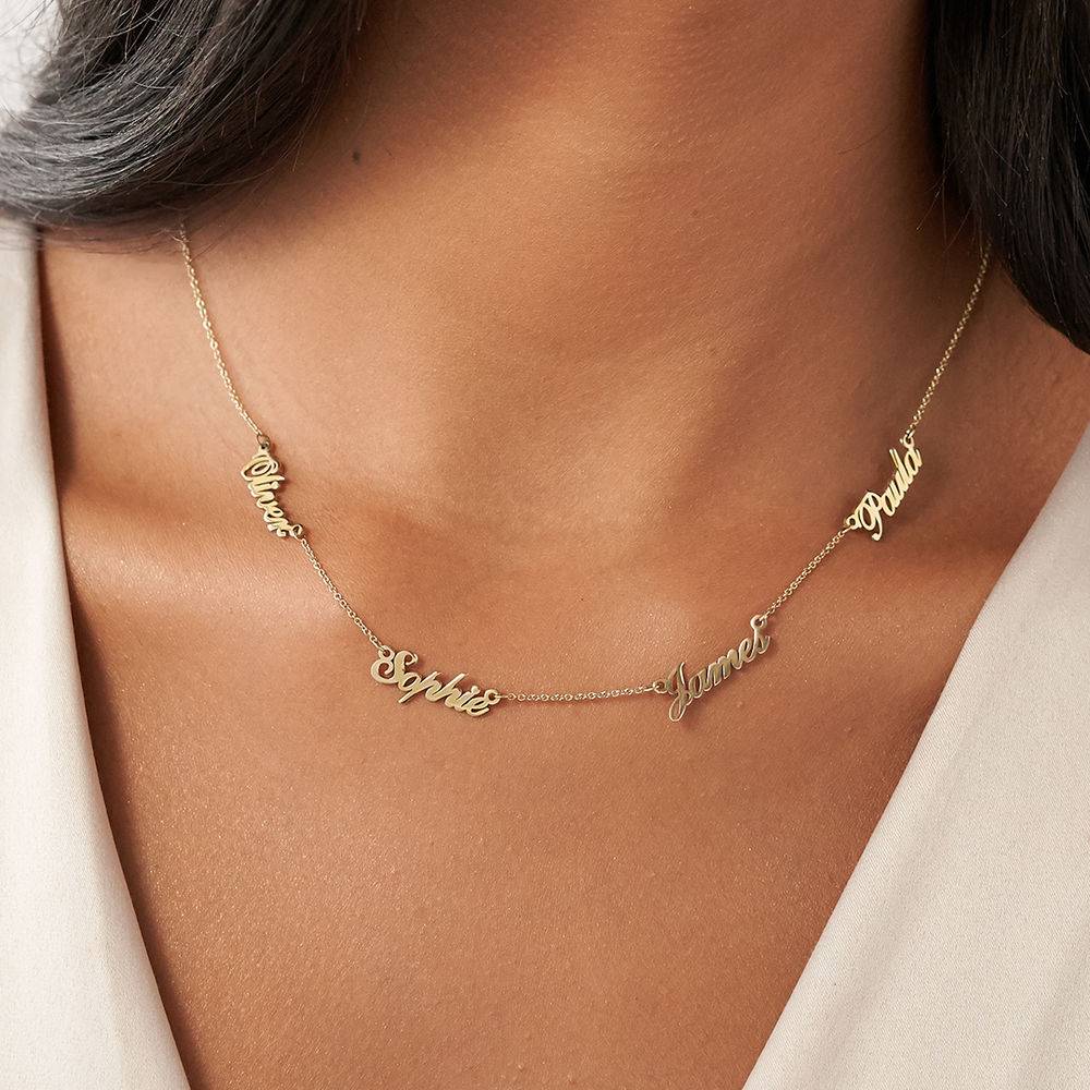 Heritage Multiple Name Necklace in 14k Yellow Gold-4 product photo