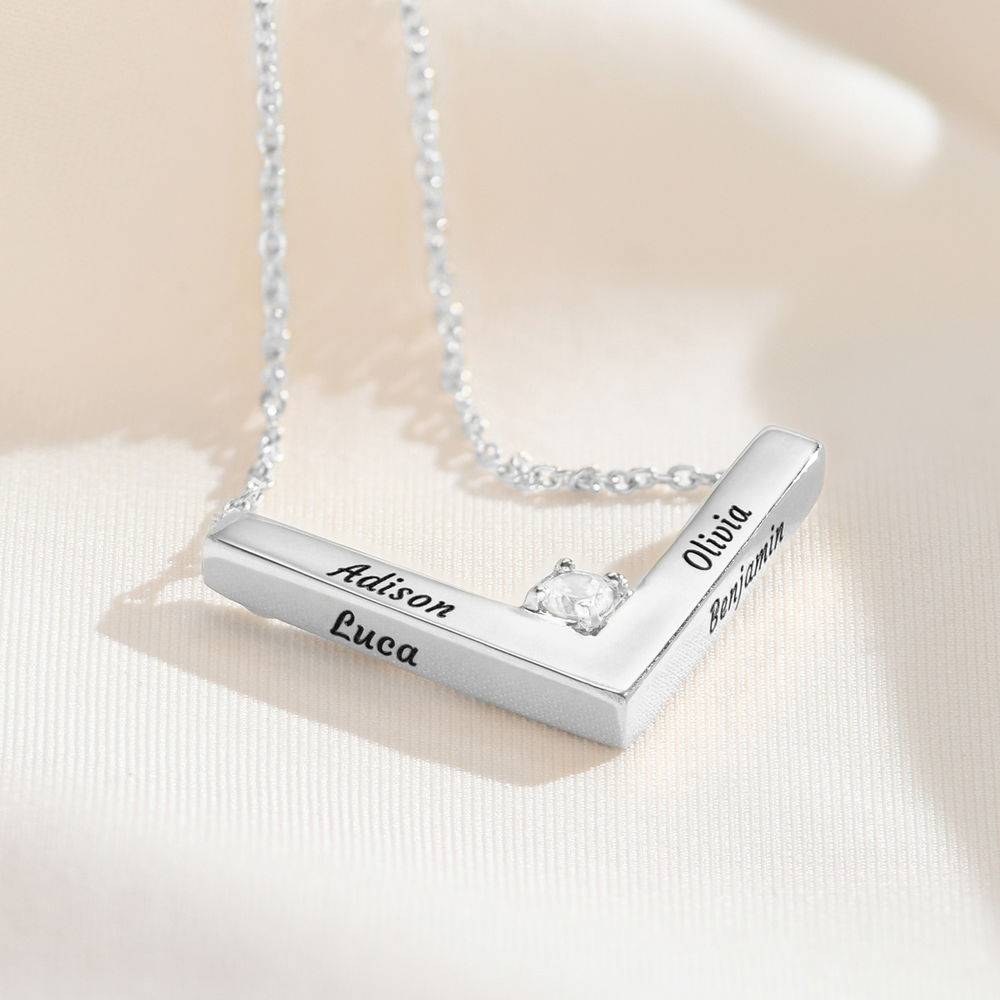 The Victory Necklace in Sterling Silver with Diamond product photo