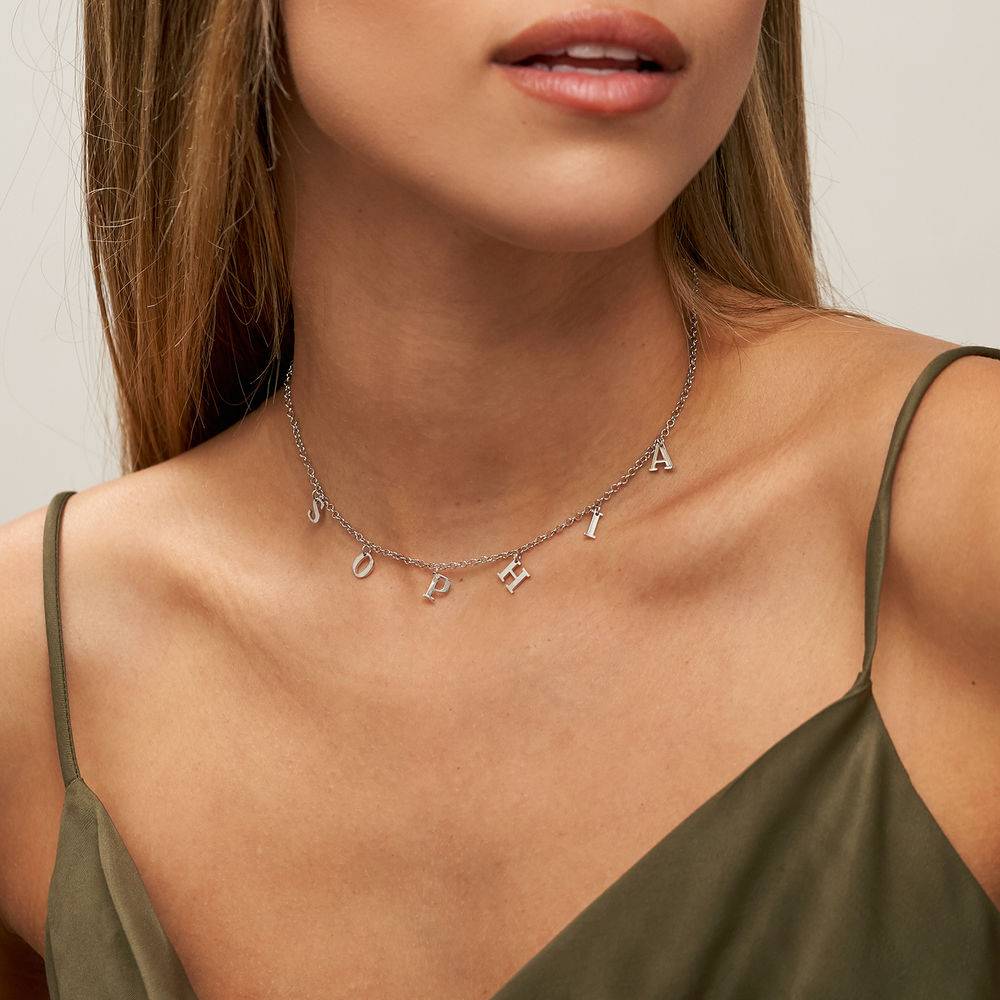 Name Choker in Sterling Silver-3 product photo