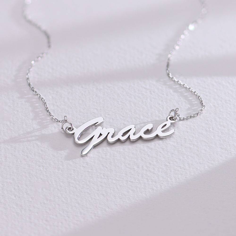 Name Necklace in 10K White Gold-2 product photo