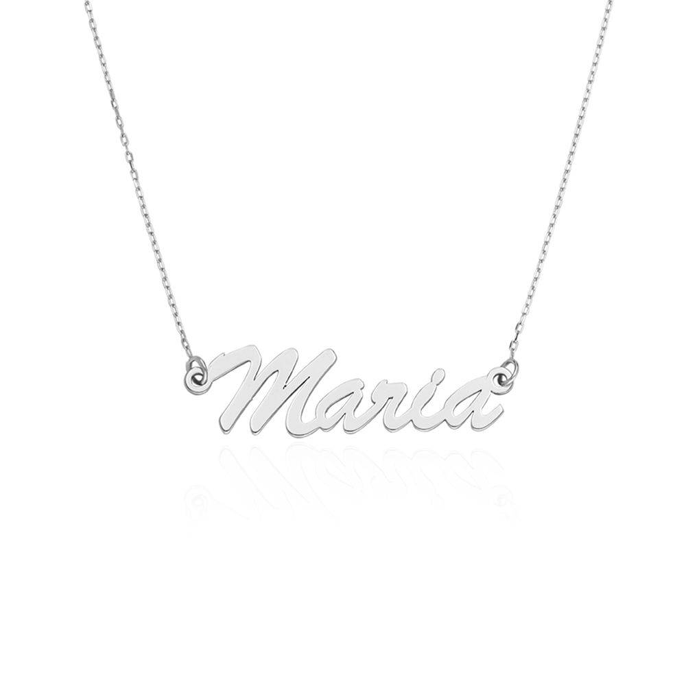 Name Necklace in 14K White Gold-1 product photo