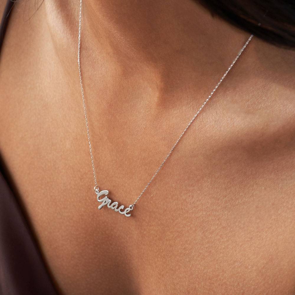 Name Necklace in 14K White Gold-2 product photo