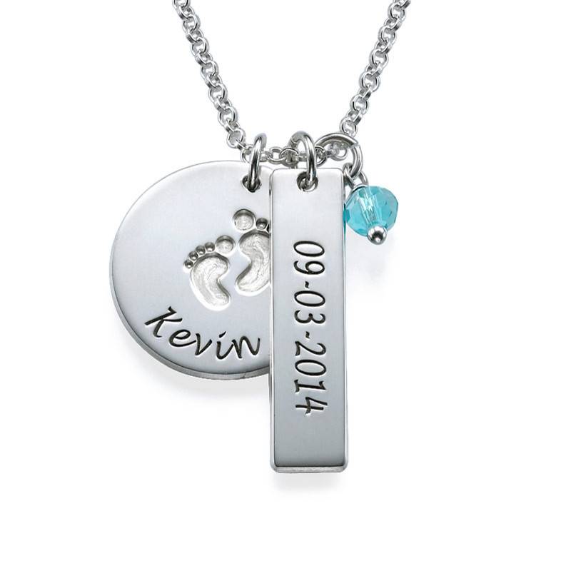 Anavia To An Amazing New Mom Gift Necklace, New Mom 925 Sterling Silver  Baby Feet Necklace, Congratulations to the New Mom Gift 