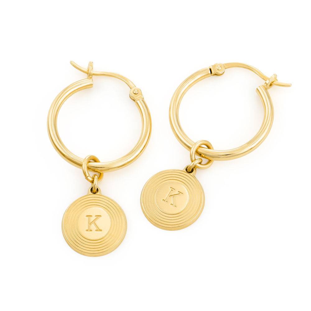 Odeion Initial Earrings in 18K Gold Plating-1 product photo