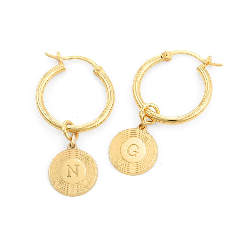 Odeion Initial Earrings in Vermeil-3 product photo